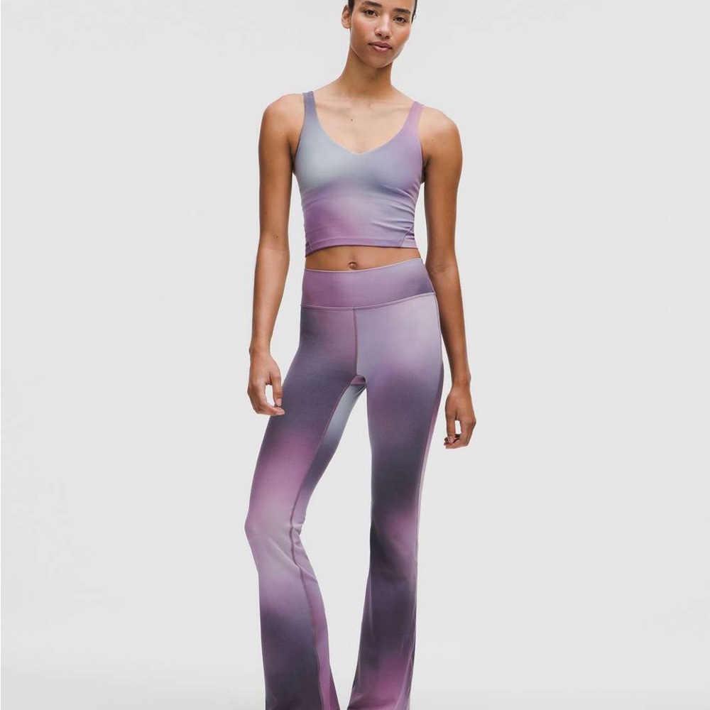 NWT Groove Nulu HR Flared Pant*Regular Aurora Haze Purple Multi Size 2